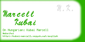 marcell kubai business card